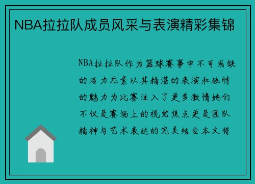 NBA拉拉队成员风采与表演精彩集锦